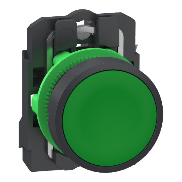 SCHNEIDER ELECTRIC - Drucktaster, Harmony XB5, Kunststoff, 22mm, grün, unbeschriftet, tastend, 1S, Push-In