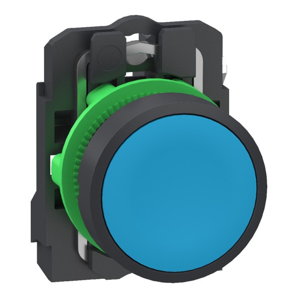 SCHNEIDER ELECTRIC - Drucktaster, Harmony XB5, Kunststoff, 22mm, blau, unbeschriftet, tastend, 1S, Push-In