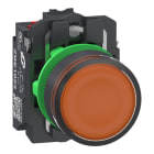 SCHNEIDER ELECTRIC - Leuchtdrucktaster, Harmony XB5, Kunststoff, 22mm, orange, unbeschriftet, LED, glatte Kalotte, 1S+1Ö, 24V ACDC, Push-In