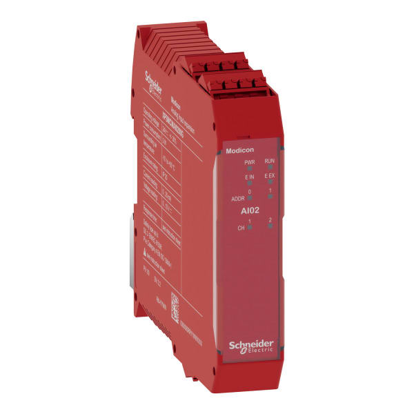 SCHNEIDER ELECTRIC - Analoges Erweiterungsmodul Modicon XPSMCM, 2 sichere Analogeingänge, 0/2-10V, 0/4-20 mA, Federzugklemmen