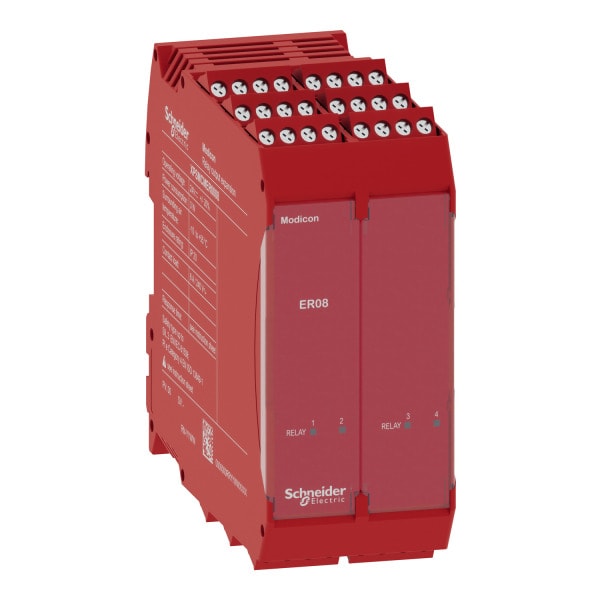 SCHNEIDER ELECTRIC - Relais-Ausgangserweiterung Modicon XPSMCM, 4x 2S+1Ö, Ansteuerung via OSSD, Schraubklemme