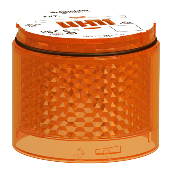 SCHNEIDER ELECTRIC - Leuchtelement, Harmony XVB7, modular, 70mm, orange, 24V ACDC, Dauerlicht, energieeffiziente LED