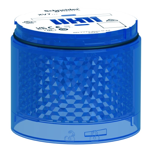 SCHNEIDER ELECTRIC - Leuchtelement, Harmony XVB7, modular, 70mm, blau, 24V ACDC, Dauerlicht, energieeffiziente LED