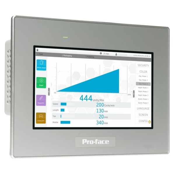 SCHNEIDER ELECTRIC - Pro-face ST6000 7''W Basic HMI Touch-Panel resistiv, 2 x Ethernet (dual IP), 2 x serielle COM, USB