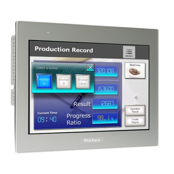 SCHNEIDER ELECTRIC - Pro-face ST6000E 12'' Basic HMI Touch-Panel resistiv (GP-Pro EX), 2 x Ethernet (dual IP), 2 x serielle COM, USB