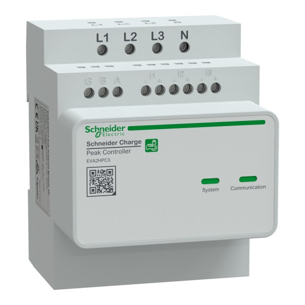 SCHNEIDER ELECTRIC - Schneider Charge Peak Controller, Anti-Auslöse-Modul, Überlastschutz, 3-phasig, PLC, Pairing mit 1 Wallbox