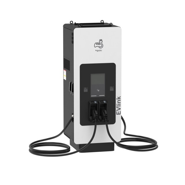 SCHNEIDER ELECTRIC - DC Ladestation 120kW, 2xCCS2 7,5m, 4G, ISO15118, IK10, IP55, C4, Display, MessEV