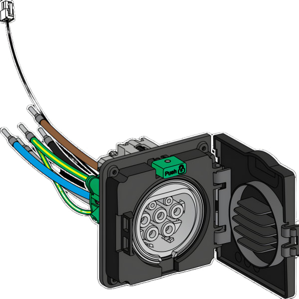 SCHNEIDER ELECTRIC - T2-Steckdosen-Baugruppe 3-Ph IEC - Wallbox-Ersatzteil