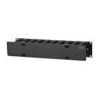 APC - Horizontaler Kabelmanager, 2 HE x 4 Zoll (10,16 cm) Tiefe, Einseitig mit Abdeckung