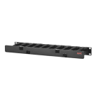 APC - Horizontaler Kabelmanager, 1 HE x 4 Zoll (10,16 cm) Tiefe, Einseitig mit Abdeckung