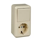 ELSO - Universal-Schalter/Steckdose 10/16A CON Steckklemme perlweiß