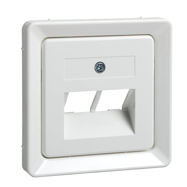 ELSO - Zentralplatte für 2xRJ45 FASHION/RIVA/SCALA reinweiß
