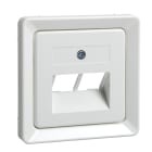 ELSO - Zentralplatte für 2xRJ45 FASHION/RIVA/SCALA reinweiß