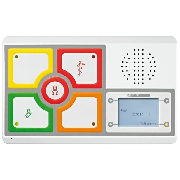 ELSO - Dienst-Zimmermodul mit Ruf/Abstelltaster und Display MEDIOPT Care