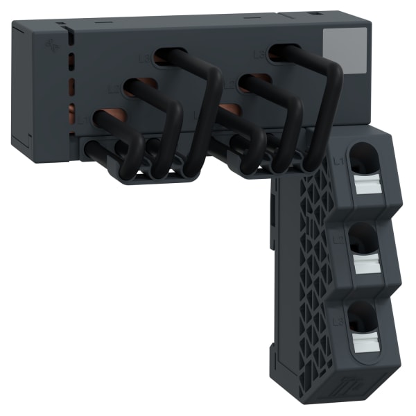 SCHNEIDER ELECTRIC - Drehstrom-Sammelschienensystem, 63A, 2 Abgangsstellen, Einspeisung rechts, 45mm Abstand
