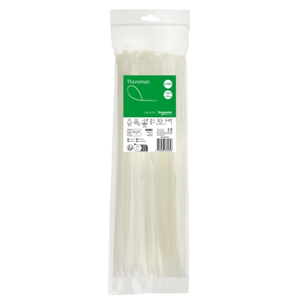 SCHNEIDER ELECTRIC - Kabelbinder Thorsman, Abmessung: 370X4,8 mm, VPE=100 Stück Farbe: klar