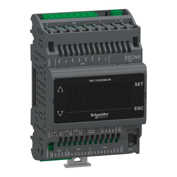 SCHNEIDER ELECTRIC - SPS-Steuerung, Modicon M173, Optimized mit Display, 22 E/A, 2 RS485, 1 CAN, EEVD, 24VDC