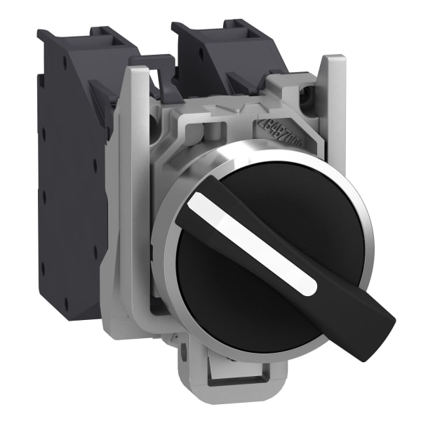 SCHNEIDER ELECTRIC - Wahlschalter, Harmony XB4, Metall, 22mm, schwarz, 3 Stellungen, rastend, 2S, ATEX