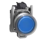 SCHNEIDER ELECTRIC - Drucktaster, Harmony XB4, Metall, 22mm, blau, vorstehend, unbeschriftet, tastend, mit Schutzkappe, 1S, ATEX
