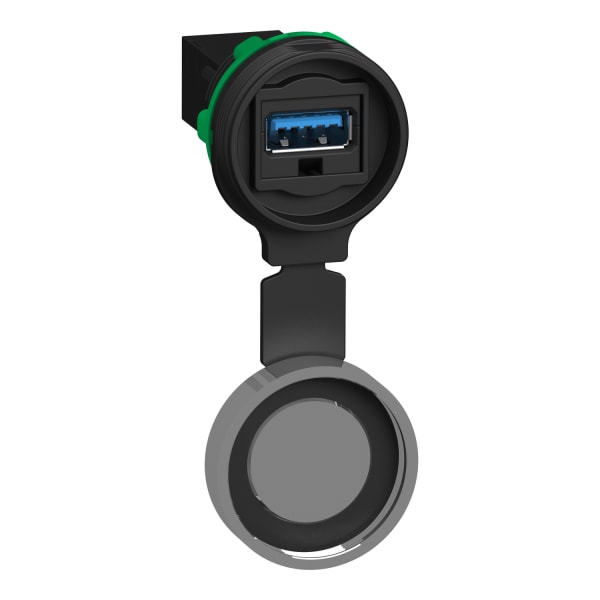 SCHNEIDER ELECTRIC - USB-Buchse, Harmony XB5, Kunststoff, 22mm, USB 3.0 Typ A, Steckverbinder, Metall-Schutzkappe