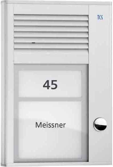 TCS - Audio Außenstation Pak 1 Taste 1-Reihig AP Silber