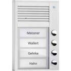 TCS - Audio Außenstation Pak 4 Tasten 1-Reihig AP Silber