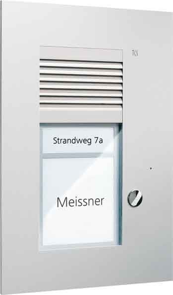 TCS - Audio Außenstation Puk 1 Taste 1-Spaltig UP Silber