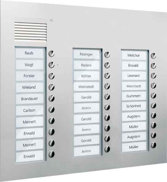 TCS - Audio Außenstation Puk 30 Tasten 3-Spaltig UP Silber
