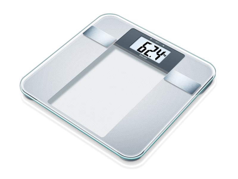 BEURER - Fettanalysewaage b.150kg Glas LCD-Anzeige edelstahl