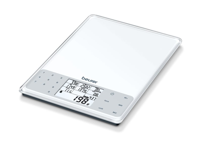 BEURER - Küchenwaage b.5kg 1gTeilung Tara LCD Glas