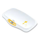 BEURER - Babywaage b.20kg 5gTeil. Zuwiegef. XL LCD weiß-gelb
