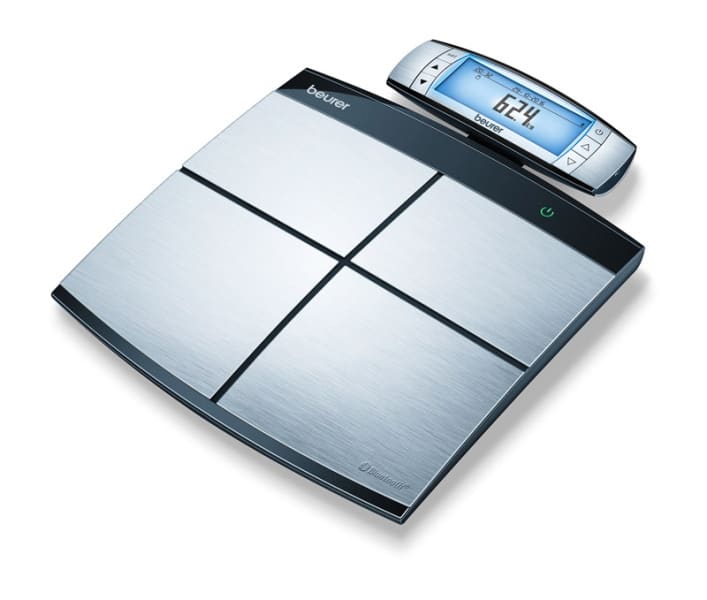 BEURER - Fettanalysewaage b.180kg LCD-Anz 10Speicher BMR+AMR BT sw-ed