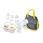 BEURER - Doppelmilchpumpe elekt Batt/Netz 10St. LCD +2Flaschen+Tasche