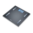 BEURER - Fettanalysewaageb.180kg Glas LCD-Anz BMI 10Speicher sw