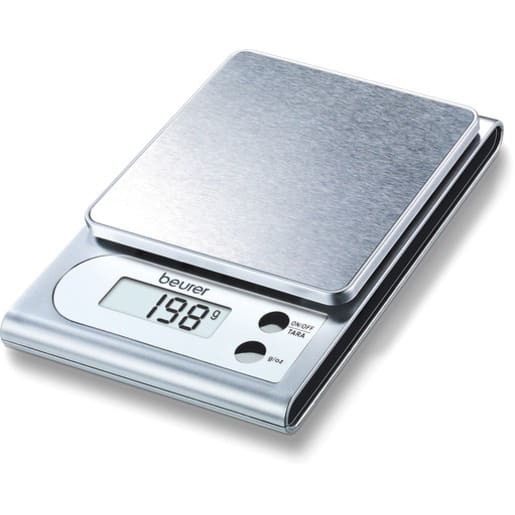 BEURER - Küchenwaage b. 3kg 1g Teilung Tara LCD edelstahl