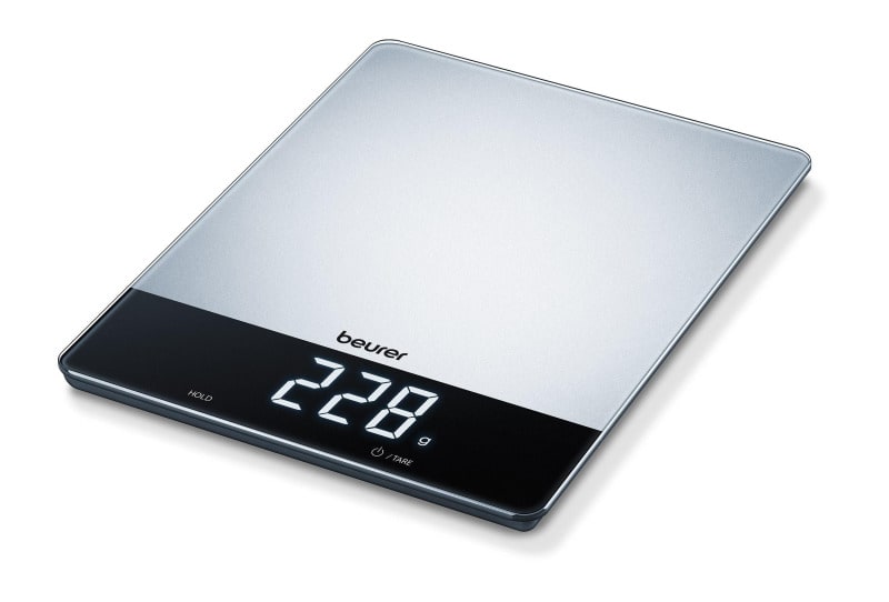 BEURER - Küchenwaage b.15kg 1gTeilung Tara LCD edelstahl-schwarz