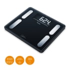 BEURER - Fettanalysewaage b.200kg Glas XXL-LCD BMI 10Speicher sw
