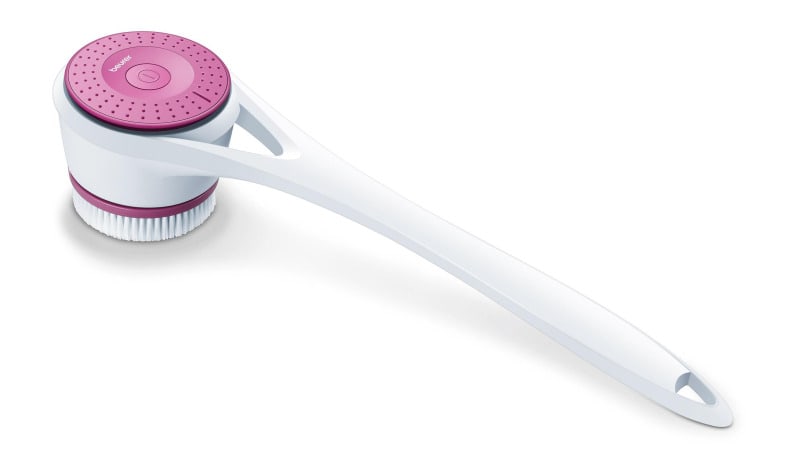 BEURER - Körperbürste rotierend 2Bürstenköpfe 2Stufen Batt ws-rosa