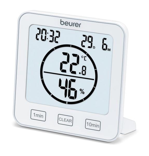 BEURER - Thermo-Hygrometer LCD Timer weiß