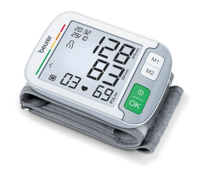 BEURER - Blutdruckmessgerät f. Handgelenk 2x120 Speicher XL-LCD weiß