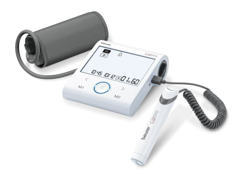 BEURER - Blutdruckmessgerät f. Oberarm 2x60Sp. XL-LCD Bluet.EKG-Funk. ws