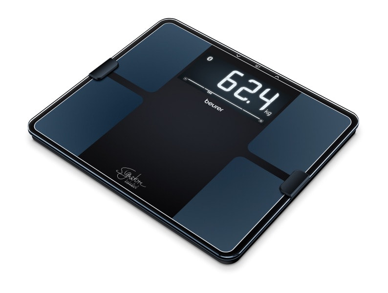 BEURER - Fettanalysewaage b.200kg XXL-LCD 8Speicher BMR+AMR BMI BT sw