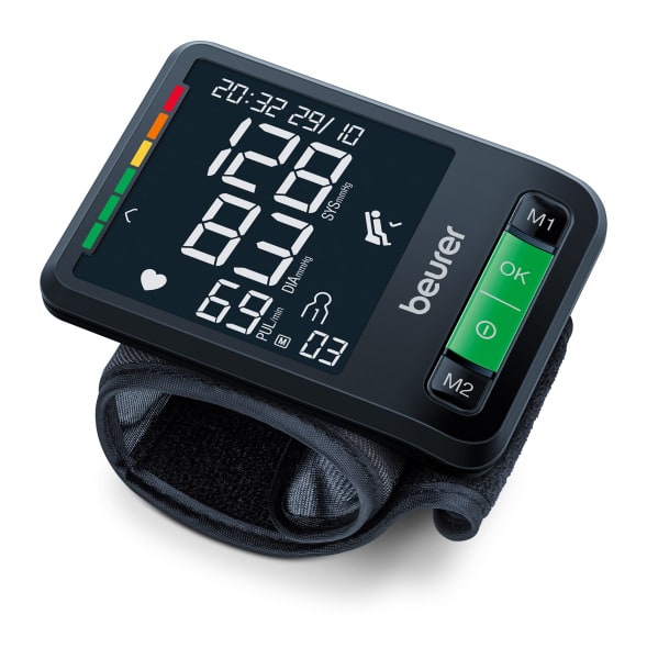 BEURER - Blutdruckmessgerät f. Handgelenk 2x120 Speicher BT XL-LCD sw