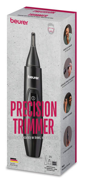 BEURER - Präzisionstrimmer Batterie 3 Aufsätze IPX4 sw