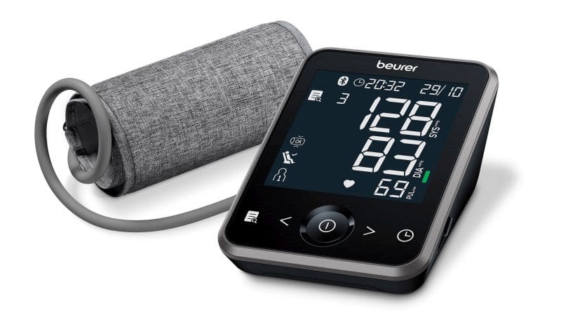 BEURER - Blutdruckmessgerät f. Oberarm 2x120 Sp. LCD BT Batt/Netz sw