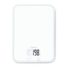 BEURER - Küchenwaage b.5kg 1gTeilung Tara LCD Glas pure white