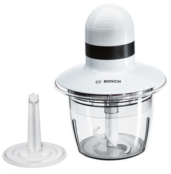 BOSCH BSHG CP - Zerkleinerer 400W,Kunststoffbehälter,0.8L,weiss-anthrazit