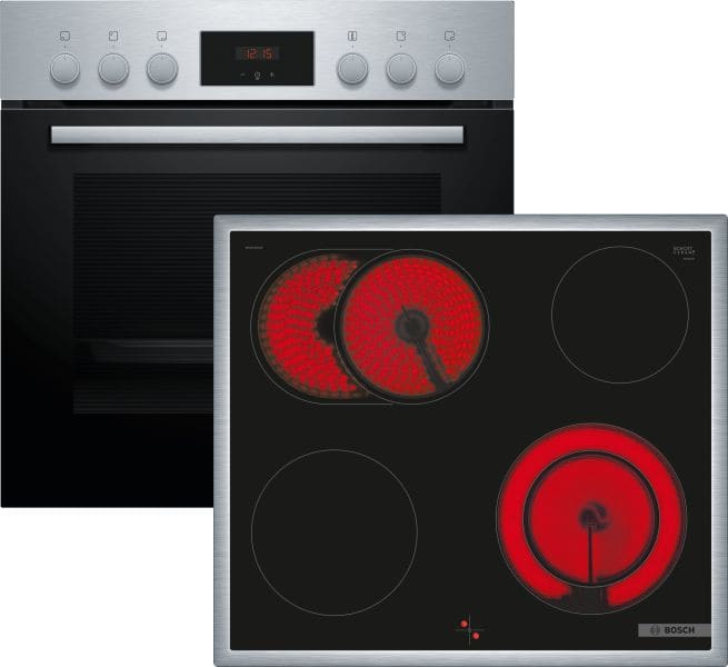 BOSCH BSHG - E-Herd Set: HEF133BS1 + NKN645GA2E edelstahl