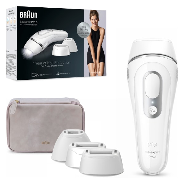 BRAUN - Haarentferner IPL Netz 100LP/min 3Aufsätze weiß-silber
