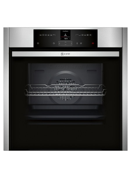 NEFF BSHG - Einbaubackrohr,12BA,EasyClean,Disp.,Uhr,edelstahl